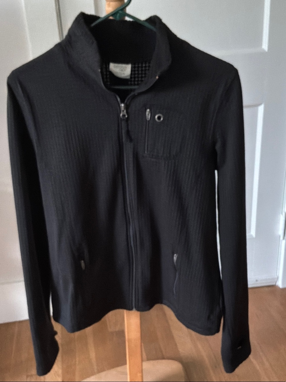 Danskin Now Black Full-Zip Utility Jacket with High Collar